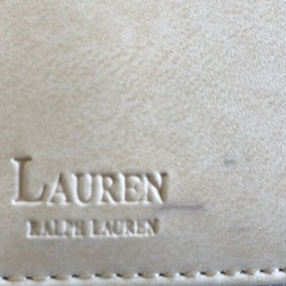 RALPH LAUREN Long Tweed Wallet Cream Pink Gray - Picture 11 of 16